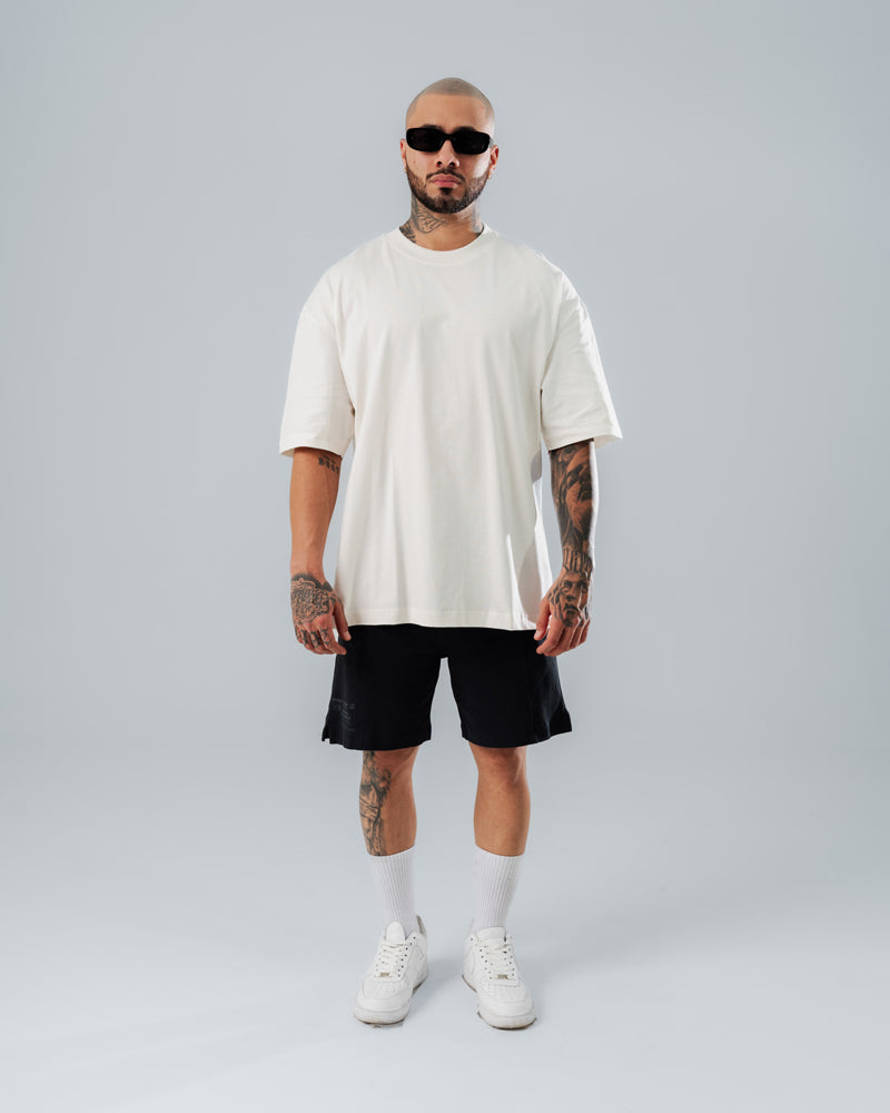 Camiseta Básica Oversize Marfil
