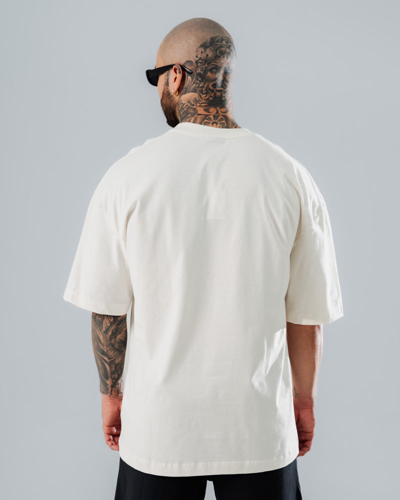 Camiseta Básica Oversize Marfil