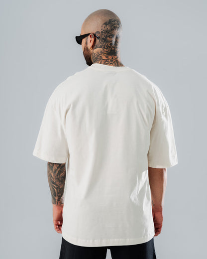 Camiseta Básica Oversize Marfil