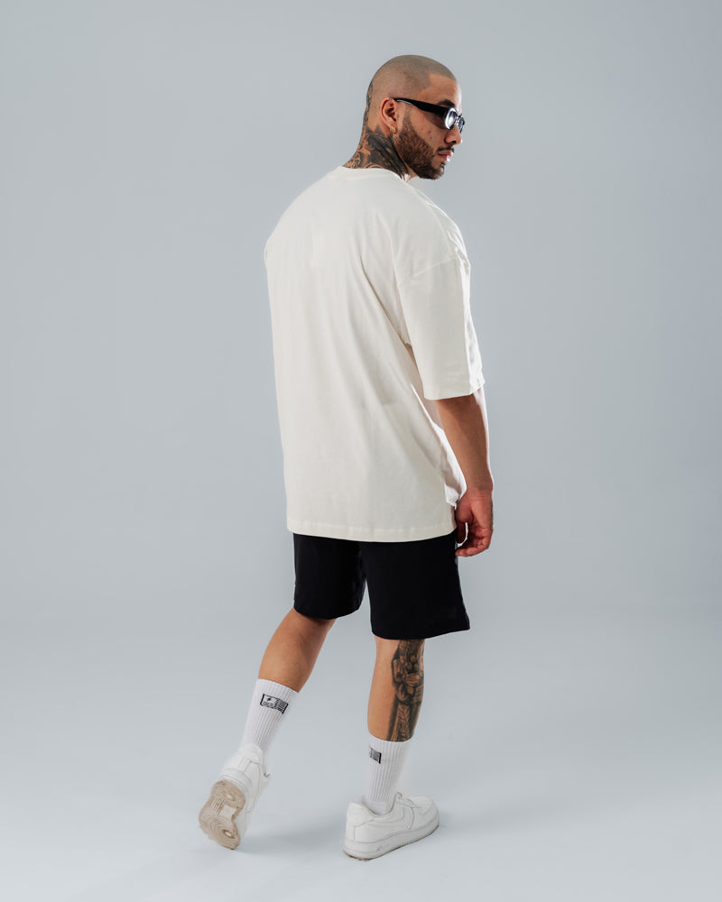 Camiseta Básica Oversize Marfil